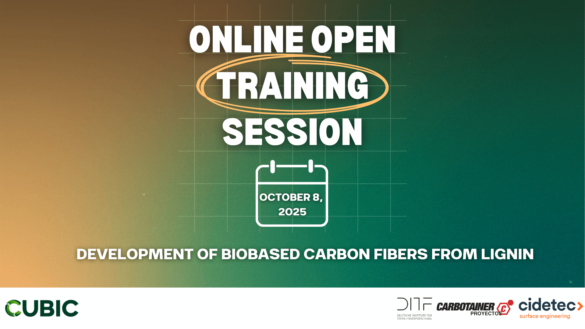 Thumbnail image of the post: OPEN TRAINING SESSION – Development of biobased carbon fibers from lignin.